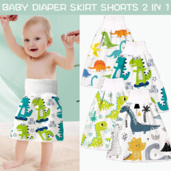 AquaTots™ – 2-in-1 Waterproof Baby Skirt & Shorts for Ultimate Comfort!