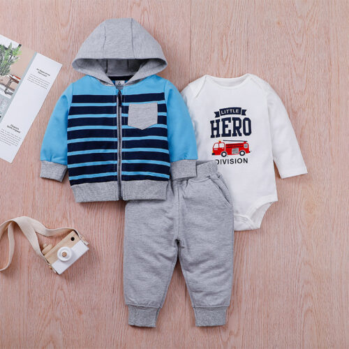 BubbaFit™ – Cozy & Cute Zipper Hoodie Three-Piece Set