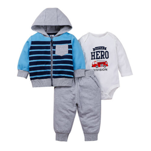 BubbaFit™ – Cozy & Cute Zipper Hoodie Three-Piece Set - Image 3