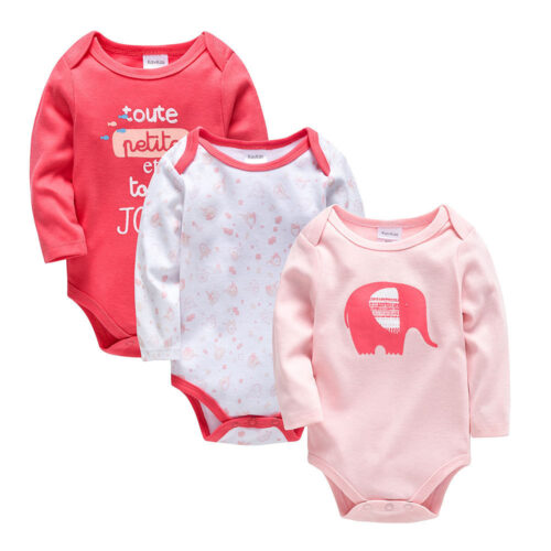 TinyTales™ – 3-Pack Cute Cartoon Long Sleeve Bodysuits for Babies - Image 3