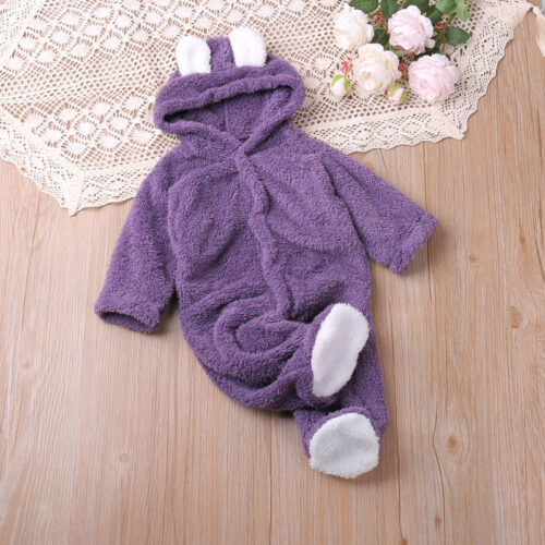 SnugCubs™ – Ultra-Cozy Coral Fleece Hooded Jumpsuit for Chilly Days! - Image 4