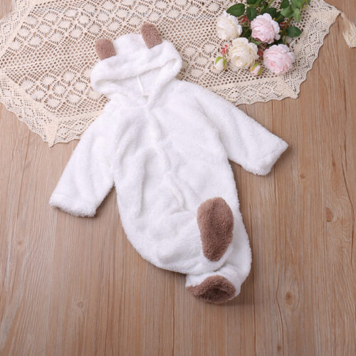 SnugCubs™ – Ultra-Cozy Coral Fleece Hooded Jumpsuit for Chilly Days! - Image 5