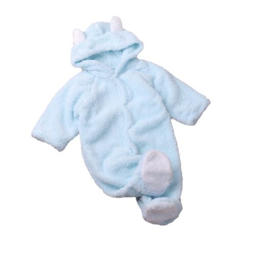 SnugCubs™ – Ultra-Cozy Coral Fleece Hooded Jumpsuit for Chilly Days! - Image 9
