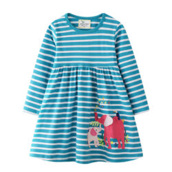 FairyBloom™ – Soft Cotton Long Sleeve Dress for Little Girls