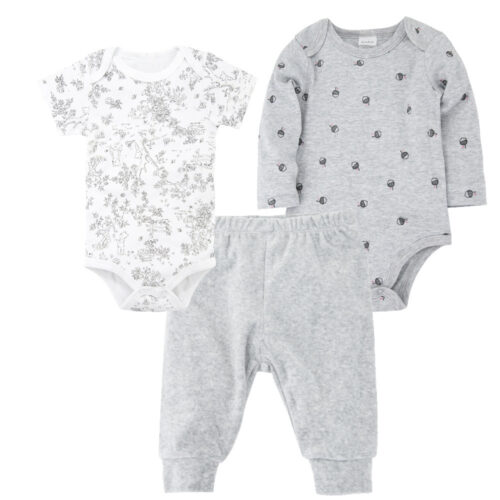👶 SnuggleSprouts™ – 3-Piece Cotton Baby Outfit Set for All-Day Comfort! - Image 6