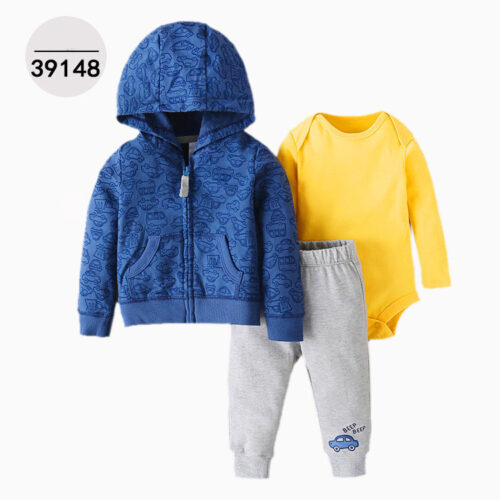ChillBuddies™ – 3-Piece Cotton Hoodie Outfit for Toddlers - Image 3
