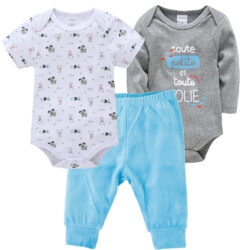👶 SnuggleSprouts™ – 3-Piece Cotton Baby Outfit Set for All-Day Comfort!