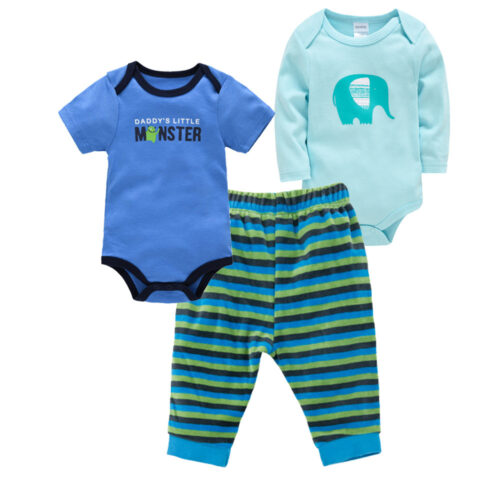 👶 SnuggleSprouts™ – 3-Piece Cotton Baby Outfit Set for All-Day Comfort! - Image 8