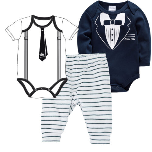 👶 SnuggleSprouts™ – 3-Piece Cotton Baby Outfit Set for All-Day Comfort! - Image 4