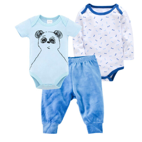 👶 SnuggleSprouts™ – 3-Piece Cotton Baby Outfit Set for All-Day Comfort! - Image 5