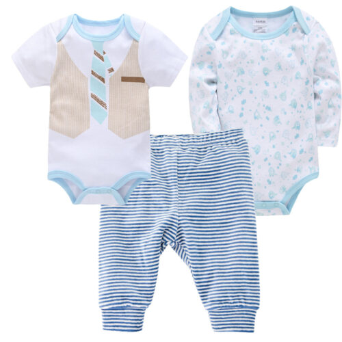 👶 SnuggleSprouts™ – 3-Piece Cotton Baby Outfit Set for All-Day Comfort! - Image 9