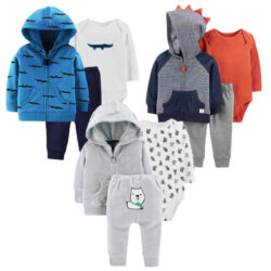 ChillBuddies™ – 3-Piece Cotton Hoodie Outfit for Toddlers