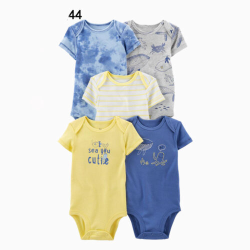 PlayNest™ – 5-Pack Short Sleeve Cotton Bodysuits for Little Ones - Image 4