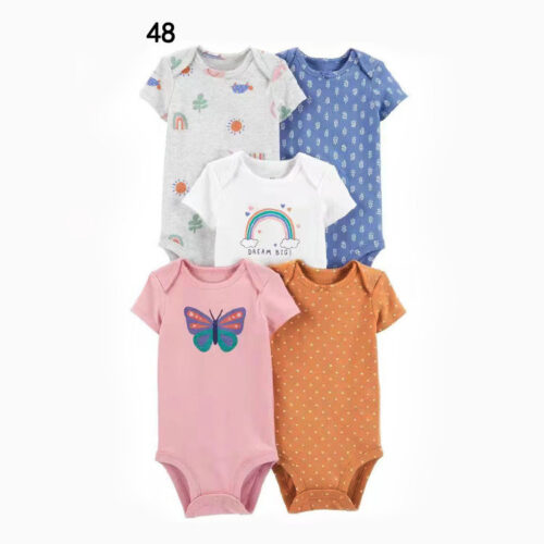 PlayNest™ – 5-Pack Short Sleeve Cotton Bodysuits for Little Ones - Image 7