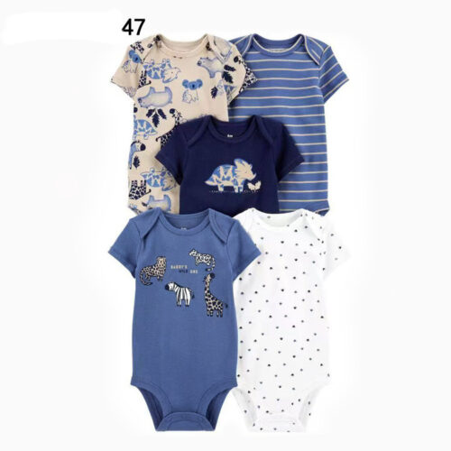 PlayNest™ – 5-Pack Short Sleeve Cotton Bodysuits for Little Ones - Image 6
