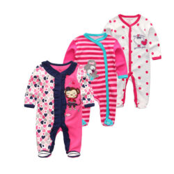 DreamSnaps™ – 3-Pack Cotton Baby Jumpsuit Set