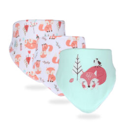 LittleWonders™ – Pure Cotton Animal Print Bibs (3-Pack)