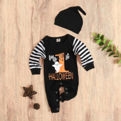 BooBaby™ – My 1st Halloween Long-Sleeve Cotton Onesie with Stripes