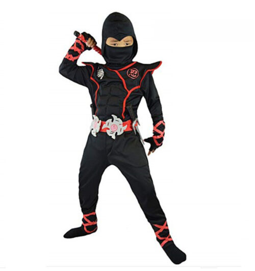🥷 StealthNinja™ – Kids’ Halloween Ninja Costume (Black or Blue) - Image 2