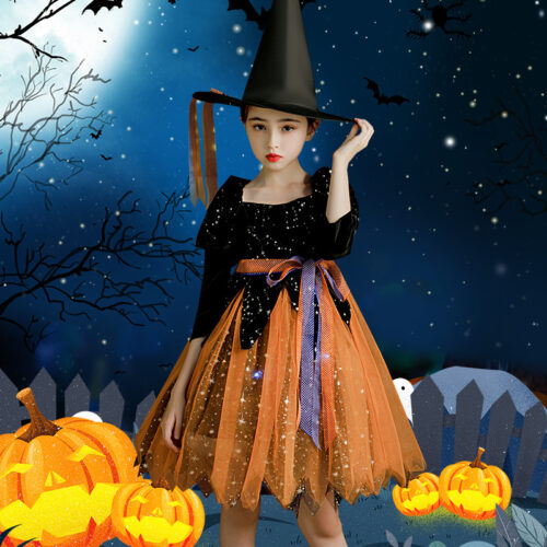 WitchyCharm™ – Classic Witch Costume for Girls - Image 3