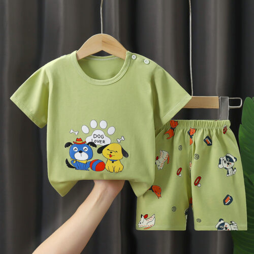 PlayBuddy™ – Printed Cotton Short Sleeve & Shorts Set for Kids - Image 5
