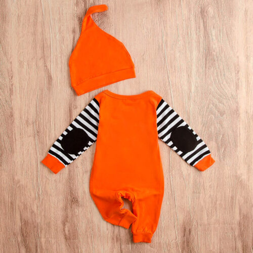 BooBaby™ – My 1st Halloween Long-Sleeve Cotton Onesie with Stripes - Image 3