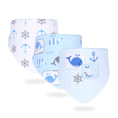 LittleWonders™ – Pure Cotton Animal Print Bibs (3-Pack) - Image 3