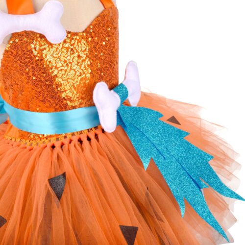 Prehistoric Princess™ – Fun & Sparkly Cavegirl Halloween Dress - Image 3