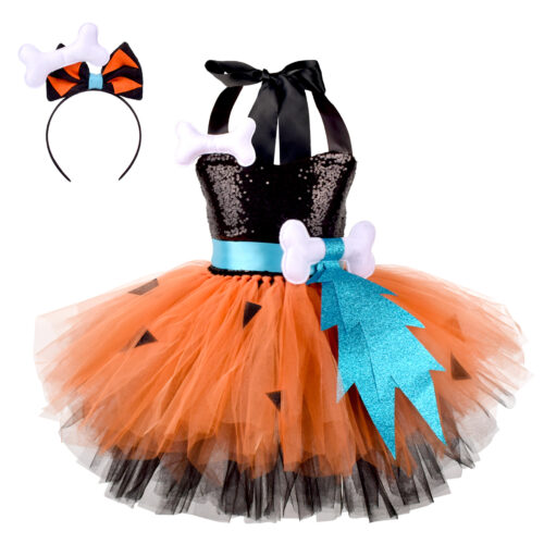 Prehistoric Princess™ – Fun & Sparkly Cavegirl Halloween Dress - Image 5