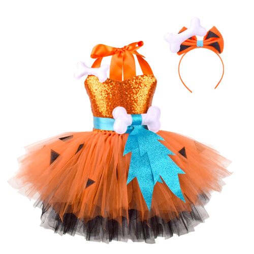 Prehistoric Princess™ – Fun & Sparkly Cavegirl Halloween Dress - Image 2