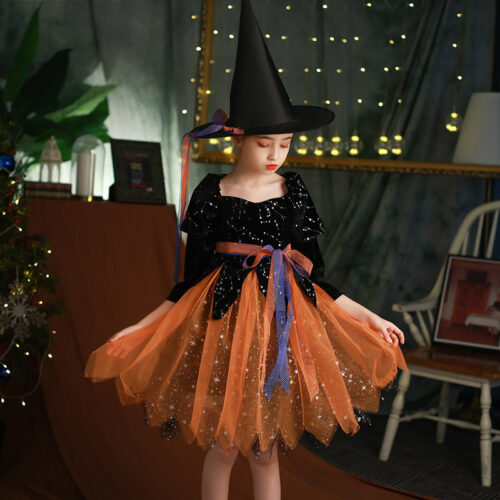 WitchyCharm™ – Classic Witch Costume for Girls - Image 2