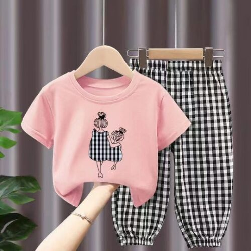PlayCharm™ – Printed Cotton Short Sleeve & Pants Set for Kids - Image 4