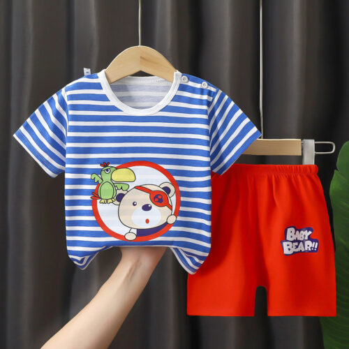 PlayBuddy™ – Printed Cotton Short Sleeve & Shorts Set for Kids - Image 10