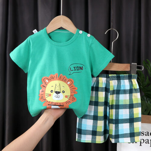 PlayBuddy™ – Printed Cotton Short Sleeve & Shorts Set for Kids - Image 3