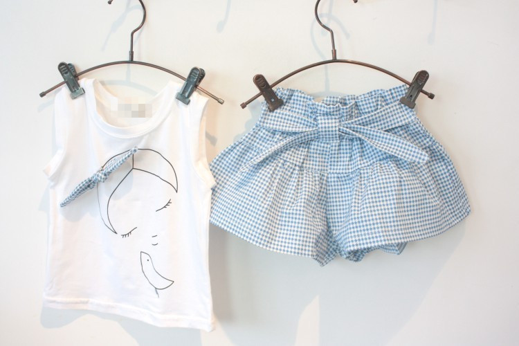 BlueBloom™ – Cotton Gingham Top & Skirt Set for Little Girls - Image 5