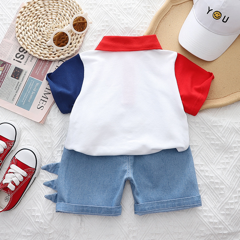 HeyDay™ – Colour Stitching Cotton Shorts Set for Little Boys - Image 8