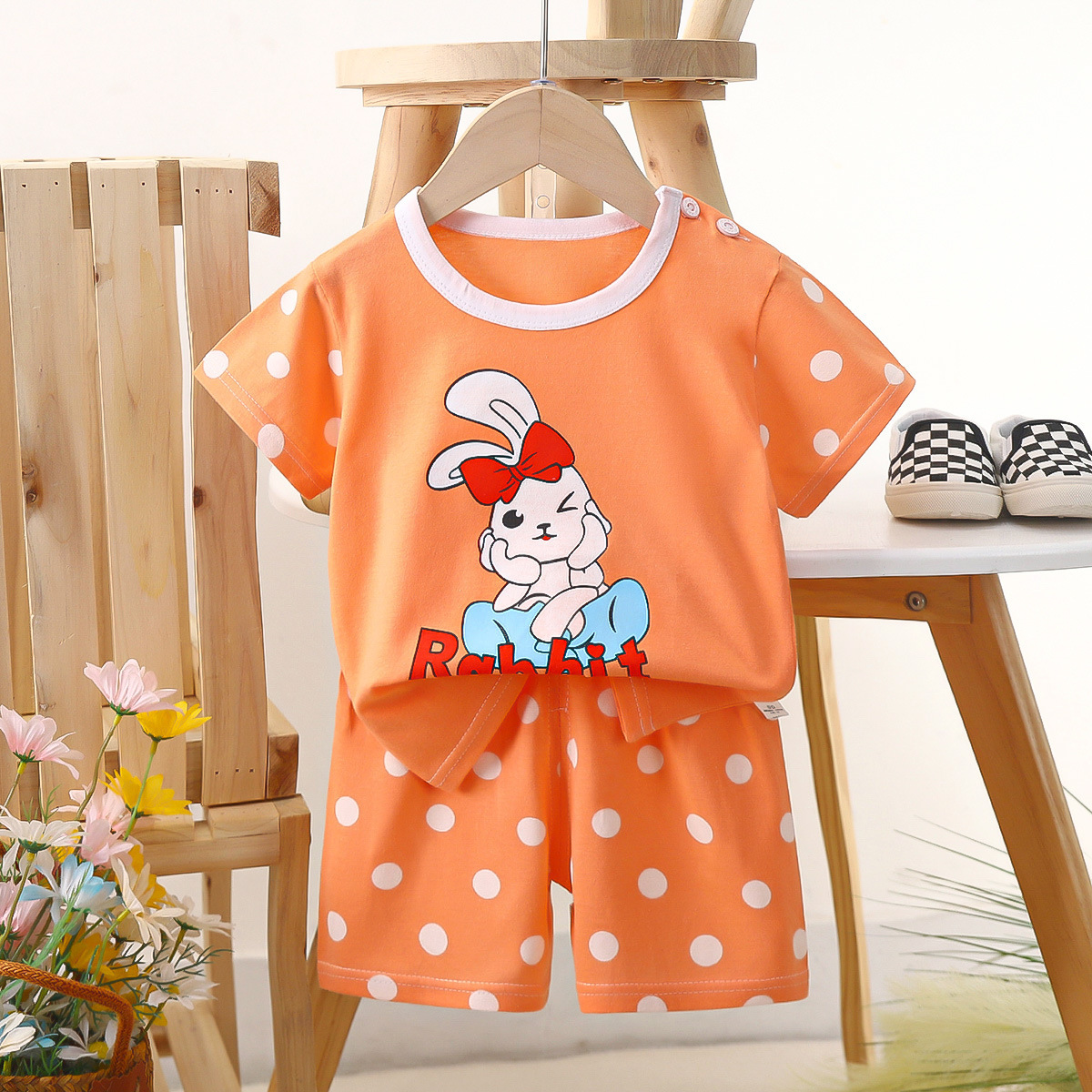 FunTales™ – Cartoon Cotton Tee & Shorts Set - Image 2