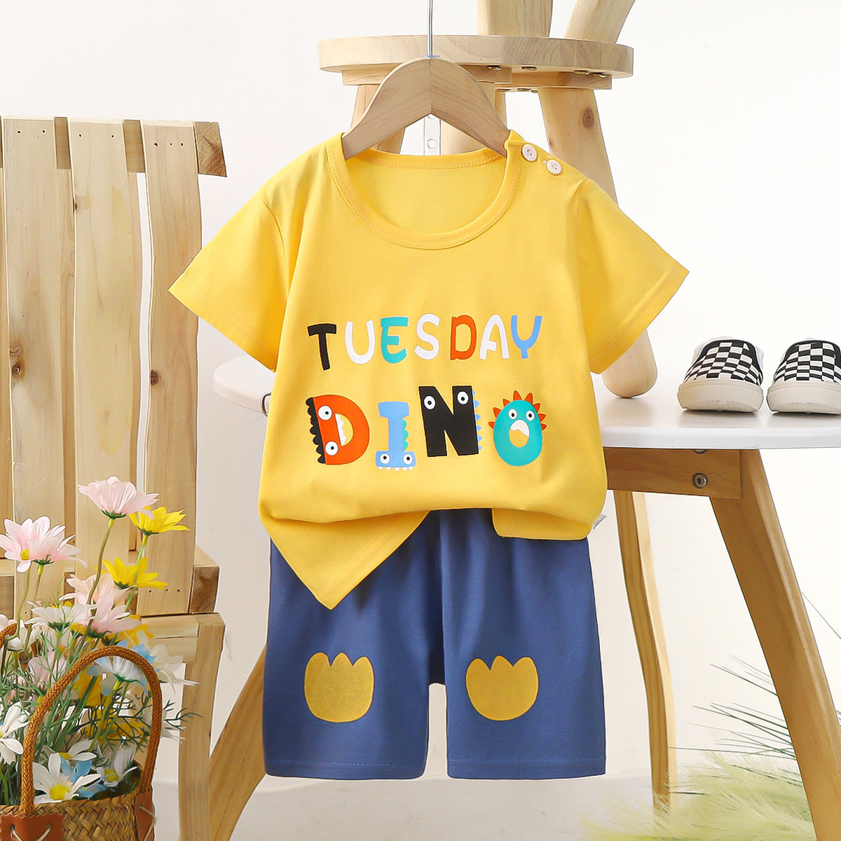 FunTales™ – Cartoon Cotton Tee & Shorts Set - Image 4