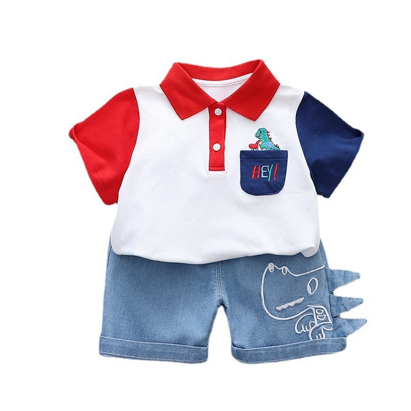 HeyDay™ – Colour Stitching Cotton Shorts Set for Little Boys - Image 7