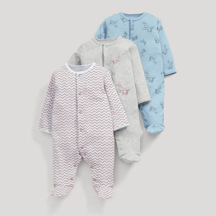SnuggleBub™ – Soft Cotton Long Sleeve Baby Onesie Set - Image 9