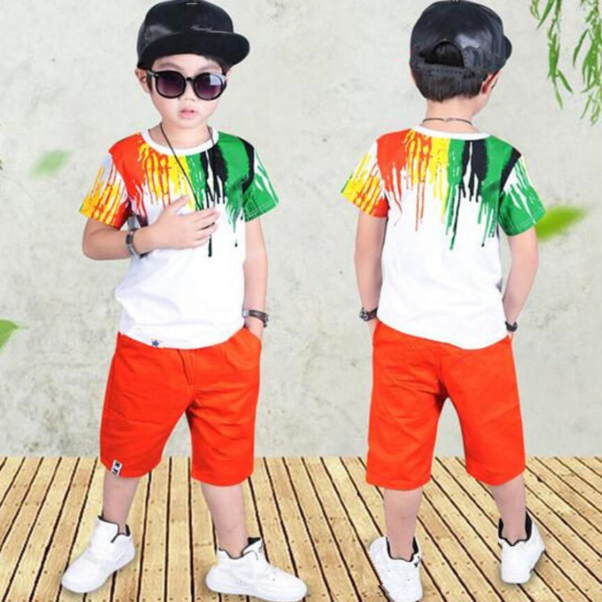 SplashWave™ – Vibrant Summer Top & Shorts Set for Boys - Image 4
