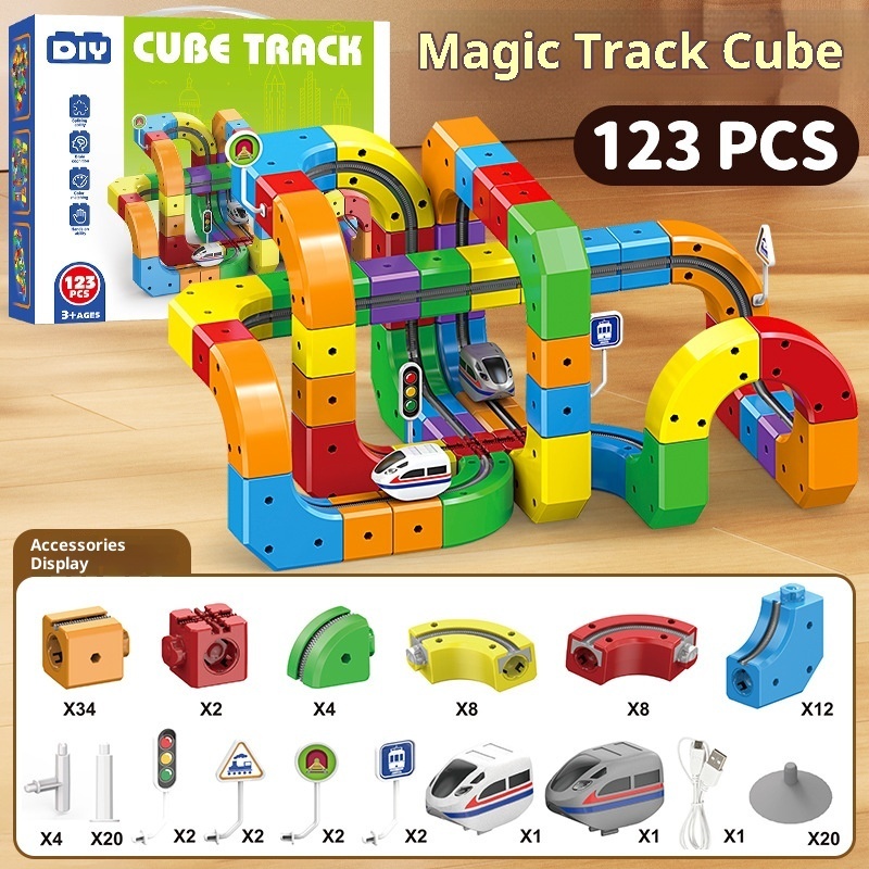 🚂 MagicRail™ – Electric Track Cube Builder Set (8PCS / 51PCS / 81PCS / 123PCS) - Image 6