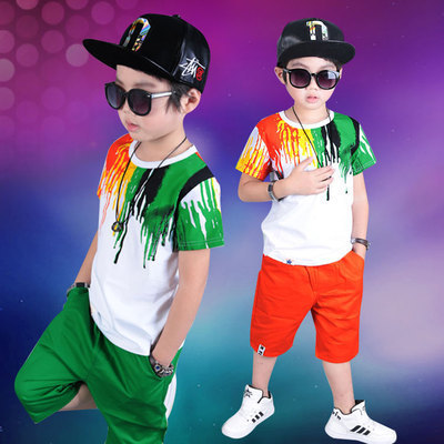 SplashWave™ – Vibrant Summer Top & Shorts Set for Boys