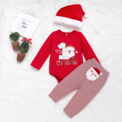 SantaSnugs™ – My First Christmas Cotton 3-Piece Baby Set