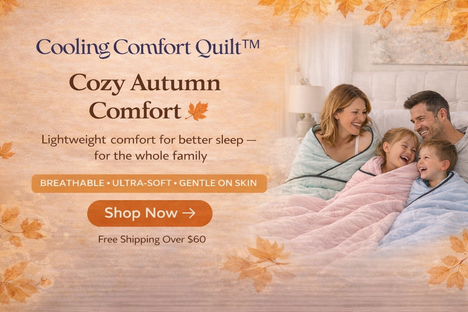 Stay cozy this autumn 🍂 Lightweight comfort the whole family will love—shop now.