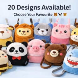 🐾SnuggleCritters™ – Soft Plush Animal Crossbody Bag for Kids